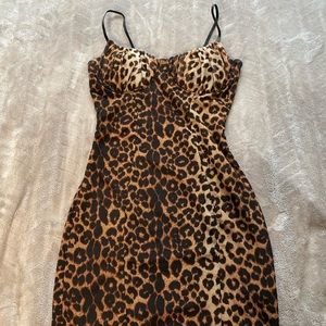 Fitted Cheetah Print Dress